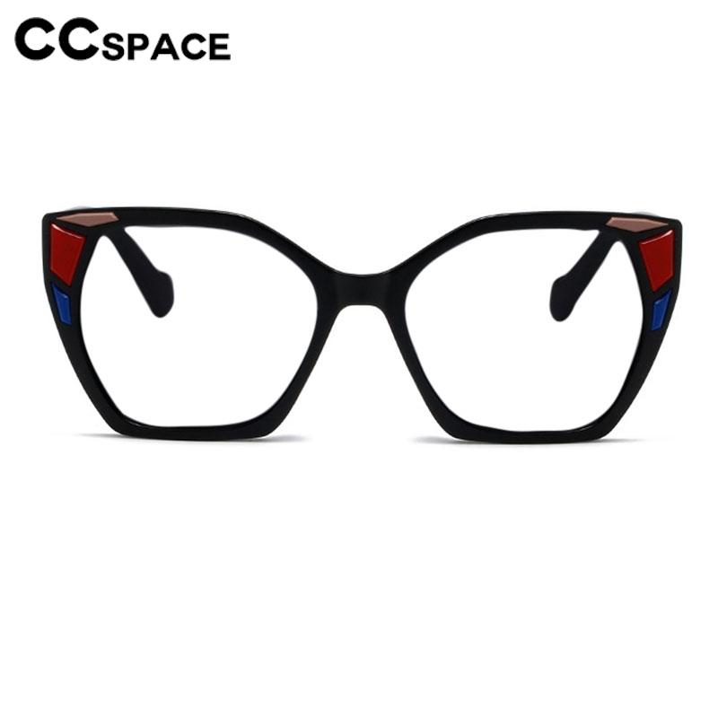 Oversized Square Reading Glasses Color-blocked Cat Eye Resin Optical Presbyopic Eyegalss Custom Diopter+50~+600 #302712