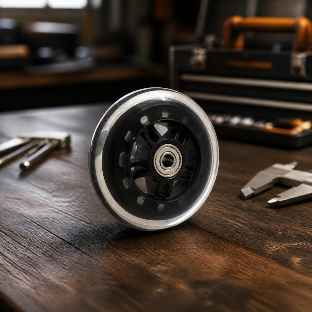 4 Inch Replacement Wheels Black Transparent Bearing Caster Wheels Durable Caster Wheels Doors