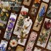 RetroStory Floral Bookmark Stickers - 16 Sheets for Personal Decoration & Planners