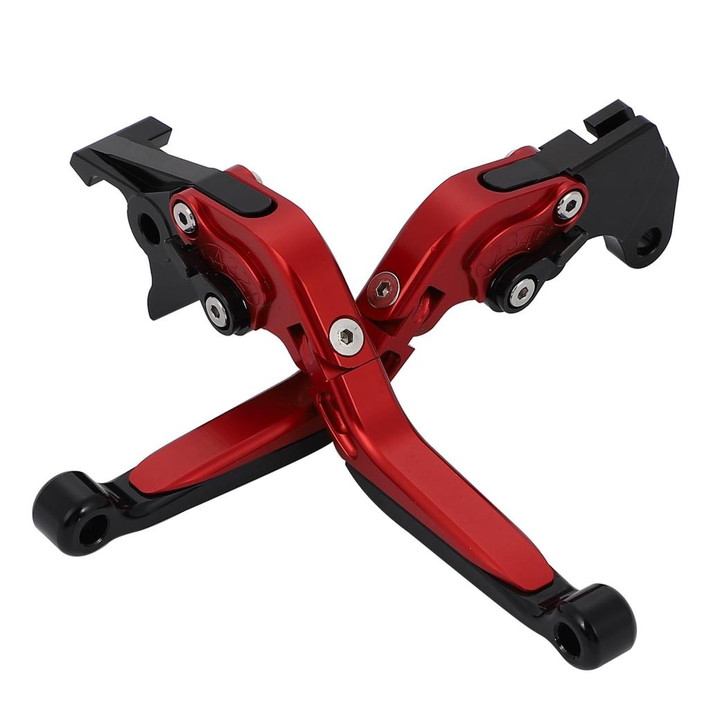 Nakira Brake and Clutch Lever Set for and GSXR and GSX250R, V-Strom250, GSR250, (Red Black)