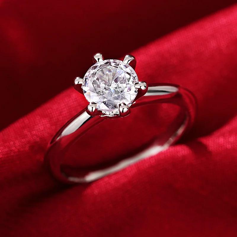 

Кольца Huitan Crystal Round Cub Zirconia Brilliant Wedding Band Accessories for Women Luxury Proposal Obliegment Rings Jewelry 8