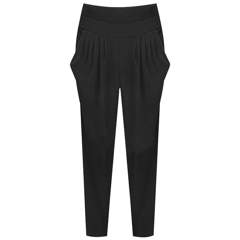 

Large Size Womens Clothing High Waisted Harlan Pants Womens Pants Extra Large Size Relaxed Fit and Thin Elastic Pants Thin M чорний