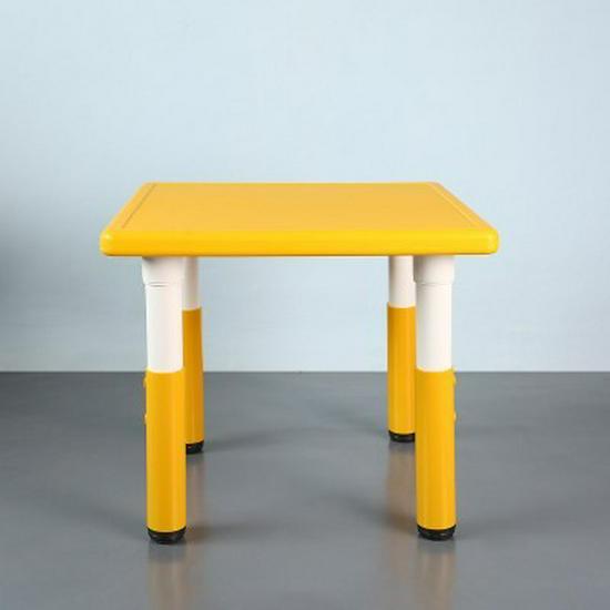 Adjustable Children's Plastic Square Table for Study & Dining
