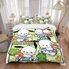 3pcs Pochacco Bedding Set - 1 Soft Quilt Cover + 2 Pillowcases, Machine Washable - Suitable for All Seasons, Perfect Gift for Family and Fri