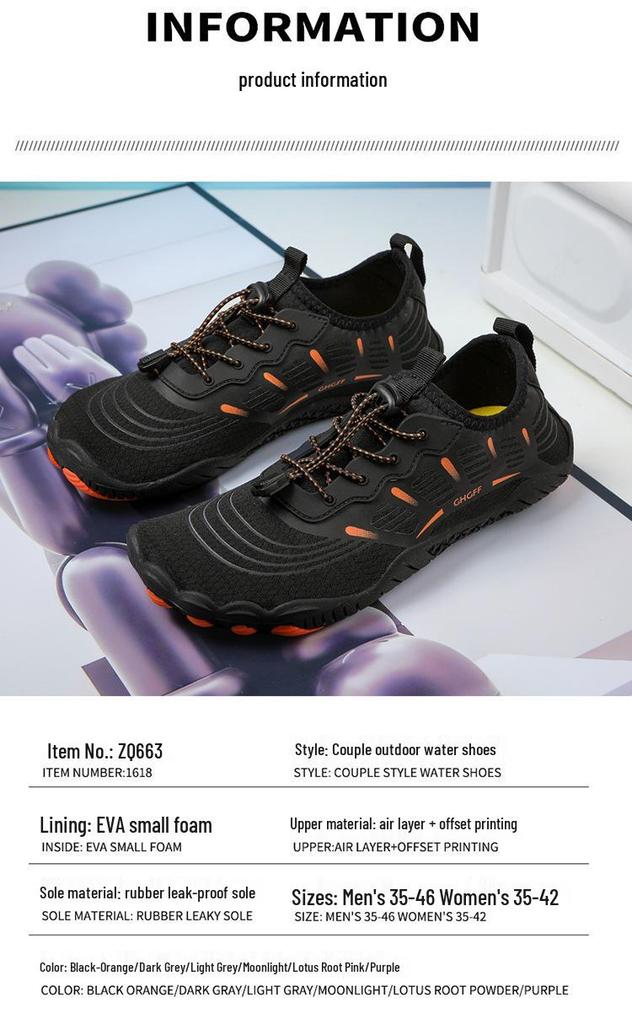 Unisex Quick-Dry Five-Finger Water Shoes for Outdoor Activities: Creek, Beach, Diving, Swimming, Fitness, Cycling