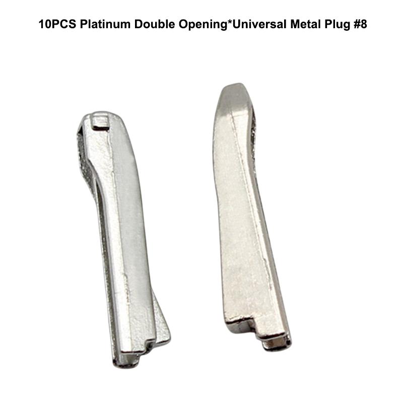 10Pcs Set Premium Metal Zipper Heads Gold Silver Bronze Black - Durable Smooth For Diy Clothing Luggage Repair