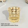 1Pcs New European-style Metal Makeup Brush Storage Tube, Home Office Pen Holder, Dressing Table Beauty Brush Bucket, Decorative Ornament Vase
