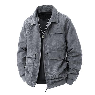 Jacke Herren Herbst- und Winteroberteile Arbeitskleidung Mittleren Alters Revers Cordjacke Arbeitskleidung Reversjacke