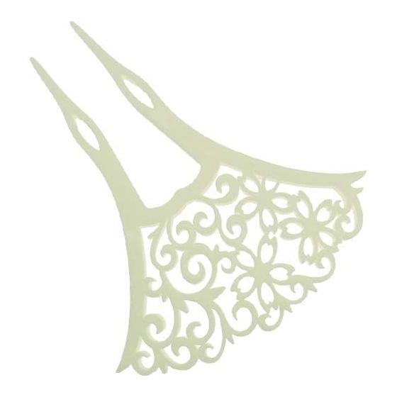 Misaki Bat-Shaped Kanzashi Hairpin, Openwork Arabesque, Two-Pronged, Hair Accessory, Formal, Coming-of-Age Ceremony, Furisode, Japanese Kimono,