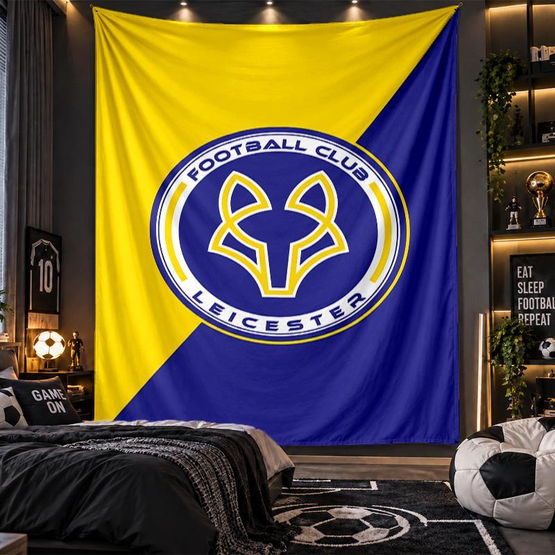 Wall Hanging Tapestry Leicester City Football Print Cloth for Living Room Bedroom Home Decor