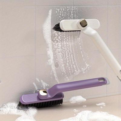 Spazzola Multifunzionale Rotante per Fessure da Bagno senza Angoli Morti Spazzola per Fessure Posteriori di Bagno e WC con Setole Dure Spazzola per Pavimenti