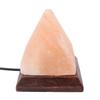 Himalayan Salt Lamp USB RGB 7 Colors Changing Hand Carved with Wood Base Pyramid Crystal Salt Rock