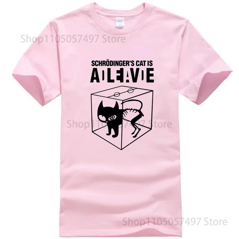 Unisexs Tshirt Top Quality Fashion Schrodingers Cat Print Summer Short Sleeve Unisex T Shirt Casual The Big Bang Theory Unisexs Tshirt