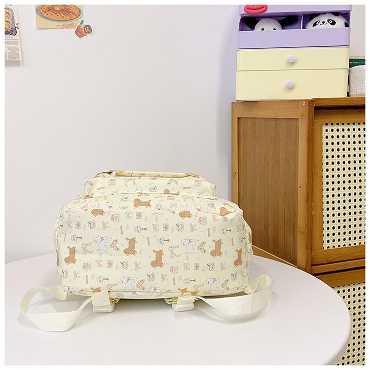 Versatile Floral Dachshund Backpack for Girls, Middle & College Students