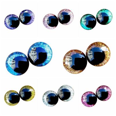 10 TEILE/LOS Cartoon Komisch Runde Glitter Spielzeug Augen Glitter Puppen Schüler Augen DIY Zubehör