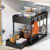 2-stufiger Küchenspülen-Organizer Multifunktionales Lagerregal Neuer Organizer unter der Spüle Küche