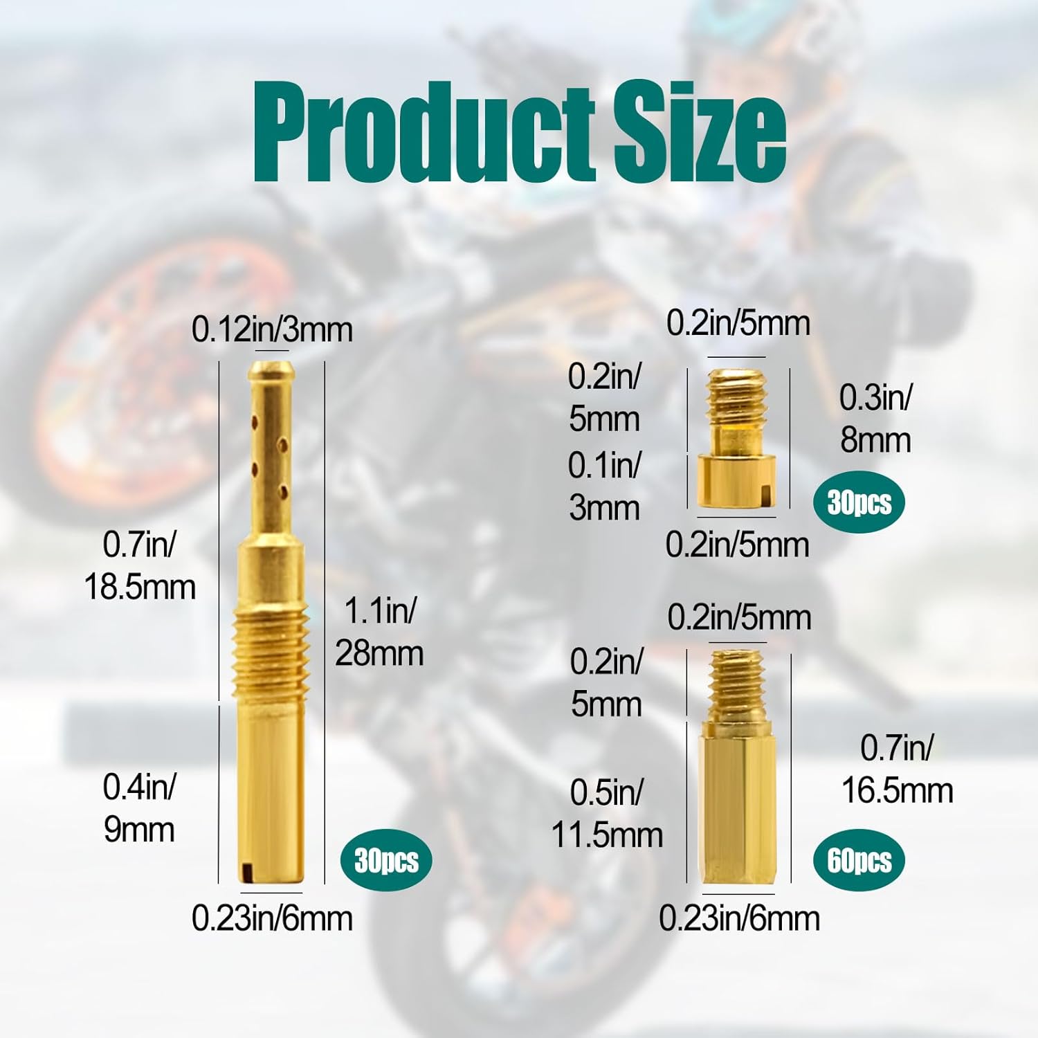 

Carburetor Jet Kit - 120 Pcs Main & Slow Pilot Jets for PWK, CVK, PE, Keihin, OKO, Koso, Polini - Replace #SCL-2018090002-ZH-T-01/02