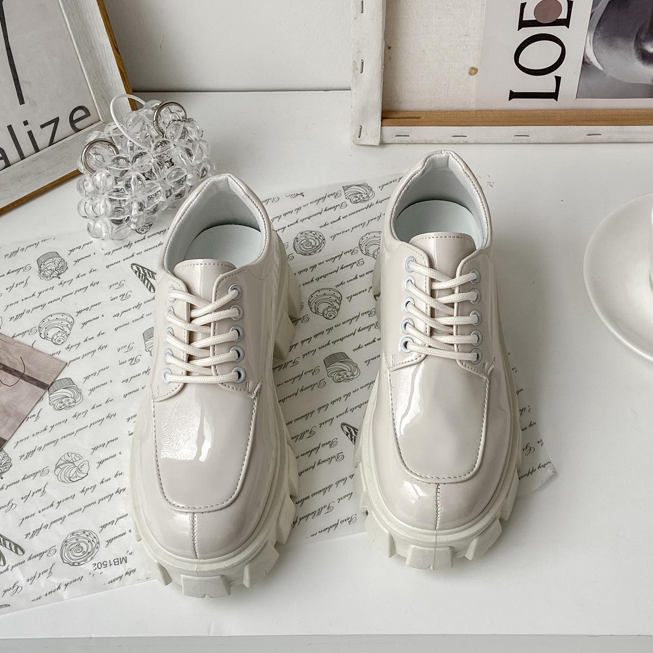 

Туфли на платформе женские Оксфорды Японская школьная форма Jk Студенческая обувь Девушки Женщины Kawaii Лолита Сестра Круглый носок Туфли на низком каблуке 39