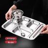 Plateau-repas compartimenté Morona en acier inoxydable 304