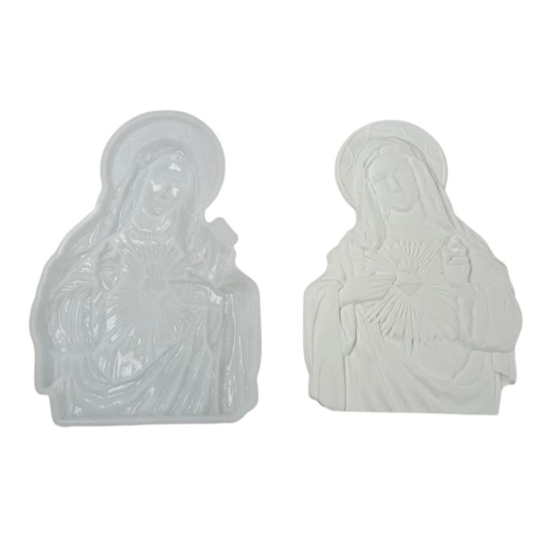 

Nonstick Religious Craft Immaculate Heart Mother Silicones Mold For Handmade Resins Decorations And Church Gift Making 1