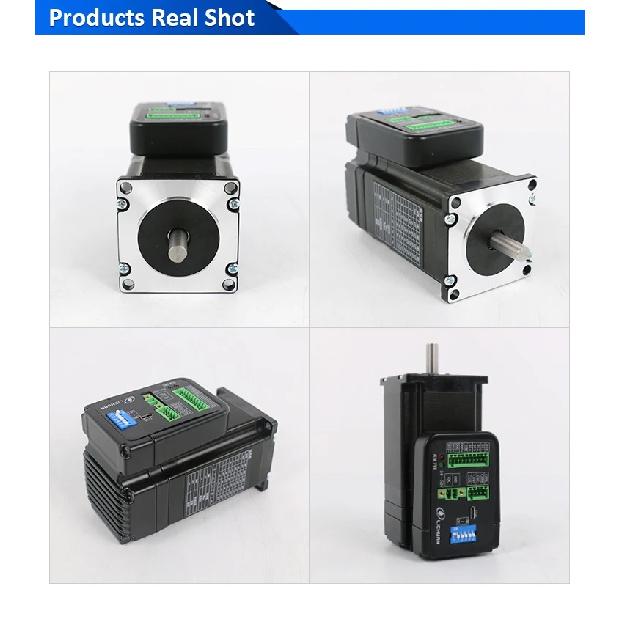 Lichuan integrated Nema24 closed loop motor 3Nm 3.8Nm 4.3Nm DC24V-50V 4A Ethercat/Pulse/Modbus RS485/CANopen control optional