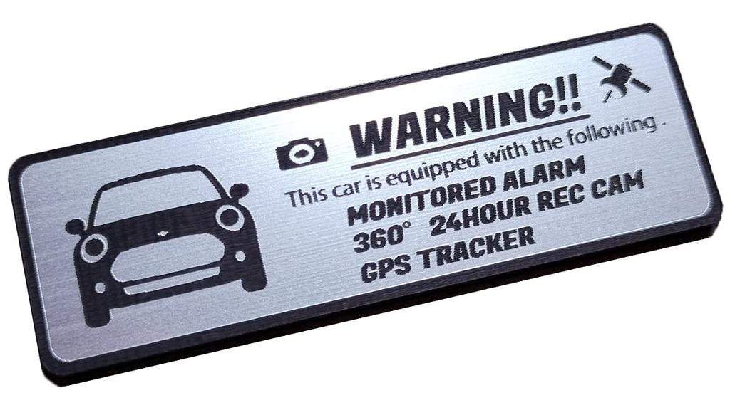 Honami Works 3rd Generation 2018-2021 Mini Cooper Security Emblem 24 Hour Surveillance Dash Cam GPS Tracker Sticker