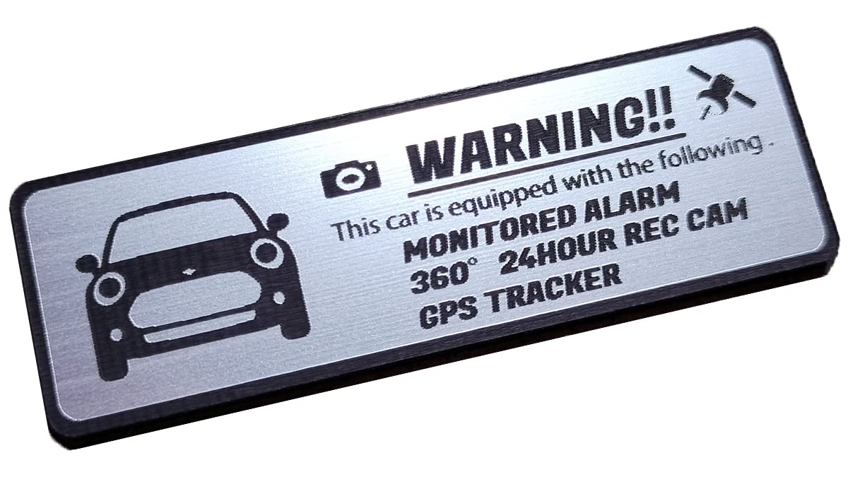 

Honami Works 3rd Generation 2018-2021 Mini Cooper Security Emblem 24 Hour Surveillance Dash Cam GPS Tracker Sticker