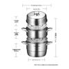 SUPOR European Style 3-Layer Stainless Steel Steamer Pot