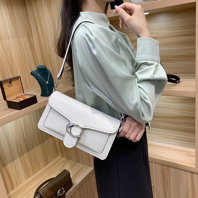 2025 One-shoulder Cross-body Bag High-end Leather All-matching Fashionable Small Square Popular Underarm