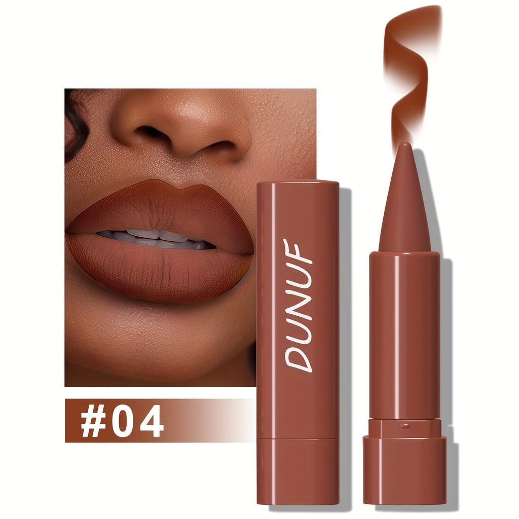 Velvet Matte Lip Liner & Lipstick Duo - Waterproof, Long-Lasting, Easy Glide - Perfect for All Skin Tones - Brown, Berry, Coral, Red Shades