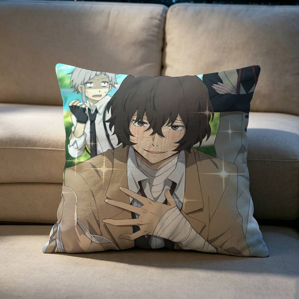 B-Bungo Stray Dogs Dazai Osamu Pillow cover Soft Microfiber Pillowcase Home Sofa Decor Surprise Decorative printed.