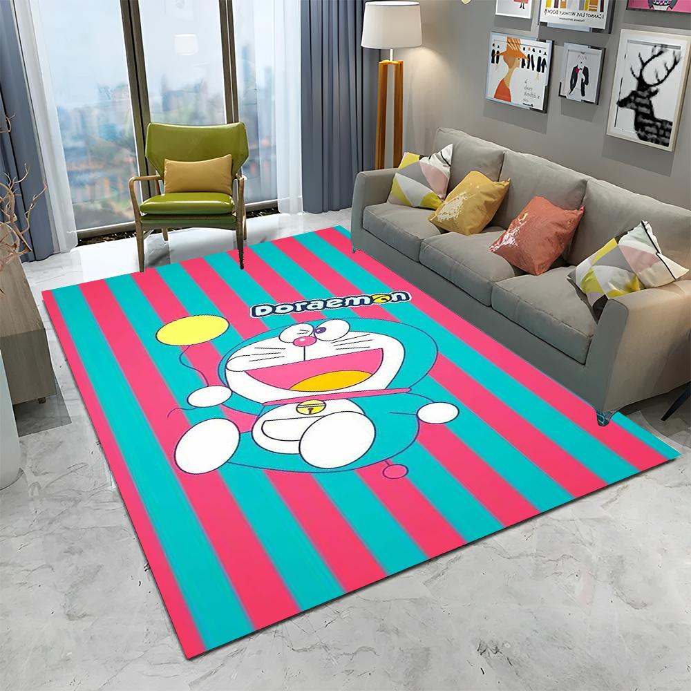 3D Printing D-Doraemon Anime Cartoon Carpet Rug for Home Living Room Bedroom Sofa Doormat Decor,kid Area Rug Non-slip Floor Mat