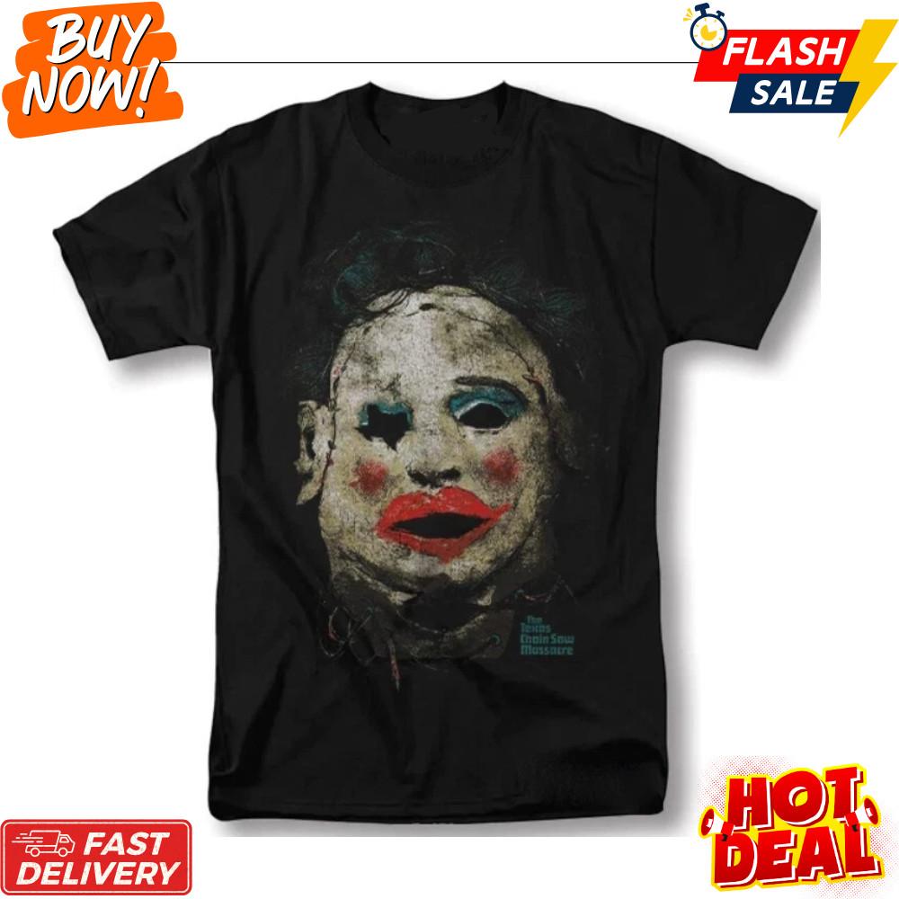 Техасская резня бензопилой Лицерез Фан-мейд Футболка Фильм ужасов Винтажный Графический Унисекс Футболка S