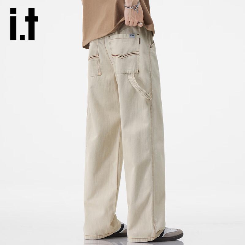 Izzue IT Men's Pure Cotton Relaxed Straight Jeans