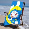 Proof Beach Towel with Doraemon Pattern - Soft,absorbent,quick-drying,machine Washable - Perfect for Swimming,camping,bathing