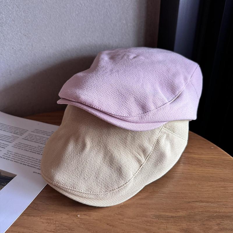 Retro Brim Wide Cotton Cap For Autumn Winter Seasonal Sun Unisex Protection
