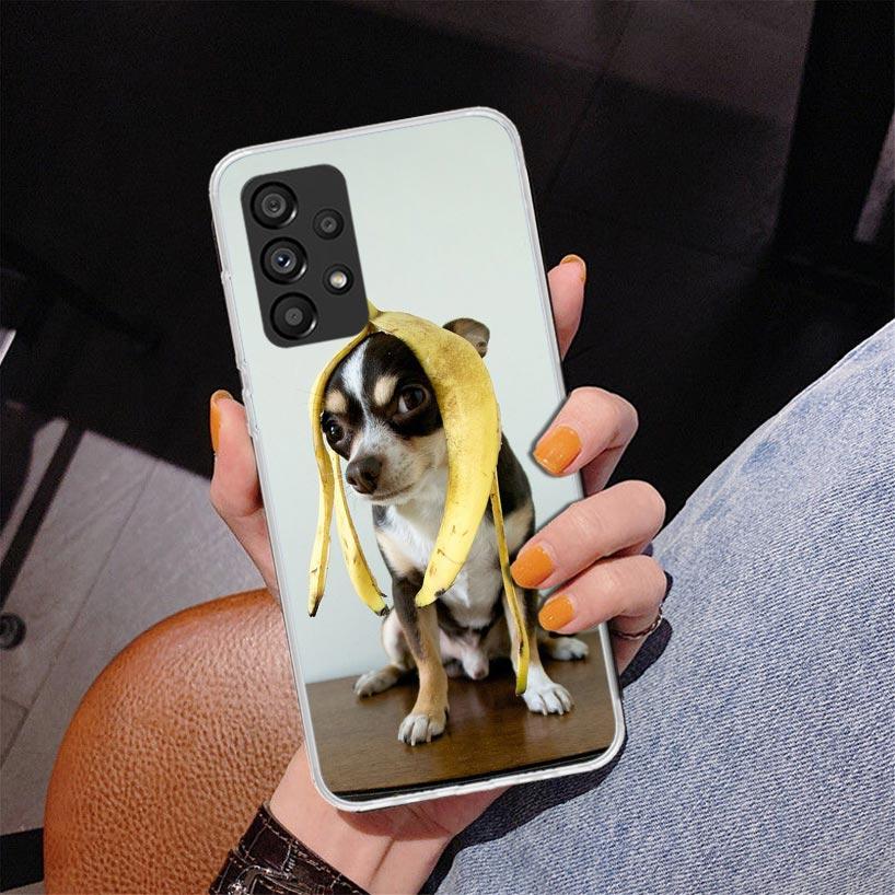 Chihuahua Puppy Teacup Dogs Phnoe Case for Samsung Galaxy A17 A37 A57 A16 A26 A36 A56 A15 A14 A13 A55 A54 A53 A35 A34 A33 A25 A2