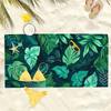 Island Vibes: Tropical Leaf-Print Beach Towel for Ultimate Relaxation! Suitable for towels, bath towels, beach towels
