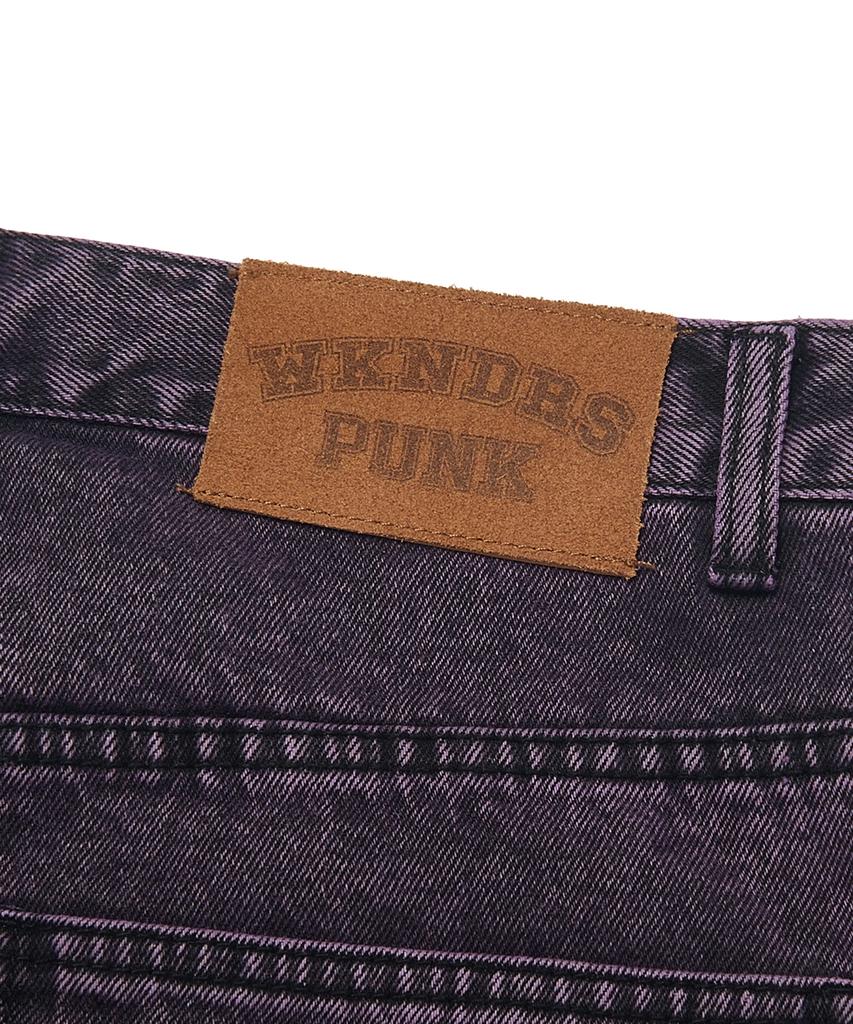 WKNDRS Punk Denim Shorts (Purple)