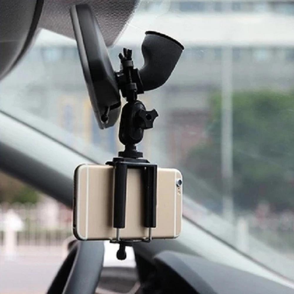 אוניברסלי לרכב מראה אחורי הר מחזיק טלפון נייד מקליט נהיגה 360 מעלות סיבוב מעמד לסמארטפון תושבת קולב GPS