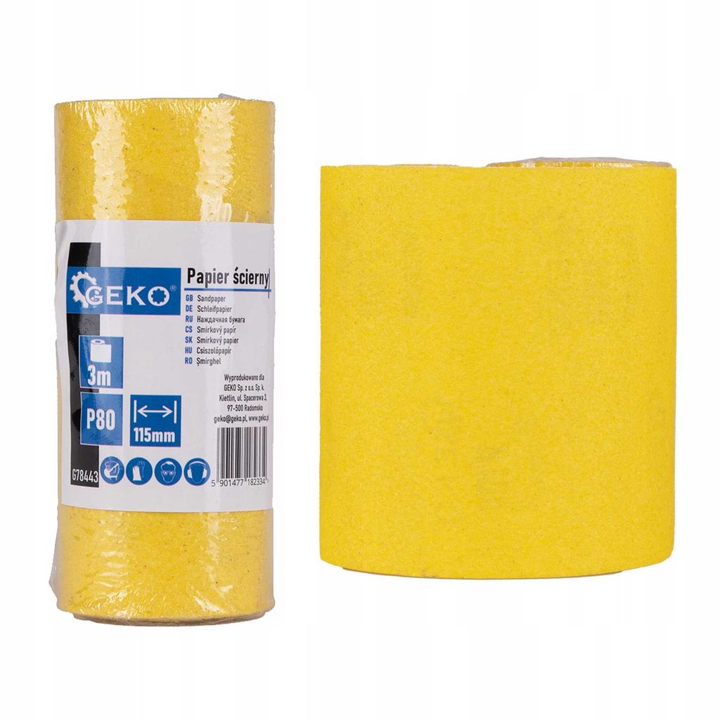 Sandpaper Roll 115Mm X 3M P80 100