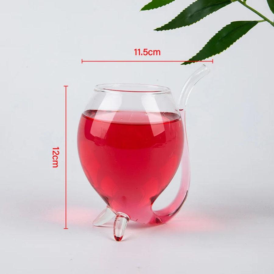 

1pc High Quality Glass Cup Wine Whiskey Glass Creative Juice Drinking Tube Straw Cup Heat Resistant Sucking Wine Glass Bar Tool 200-320ml