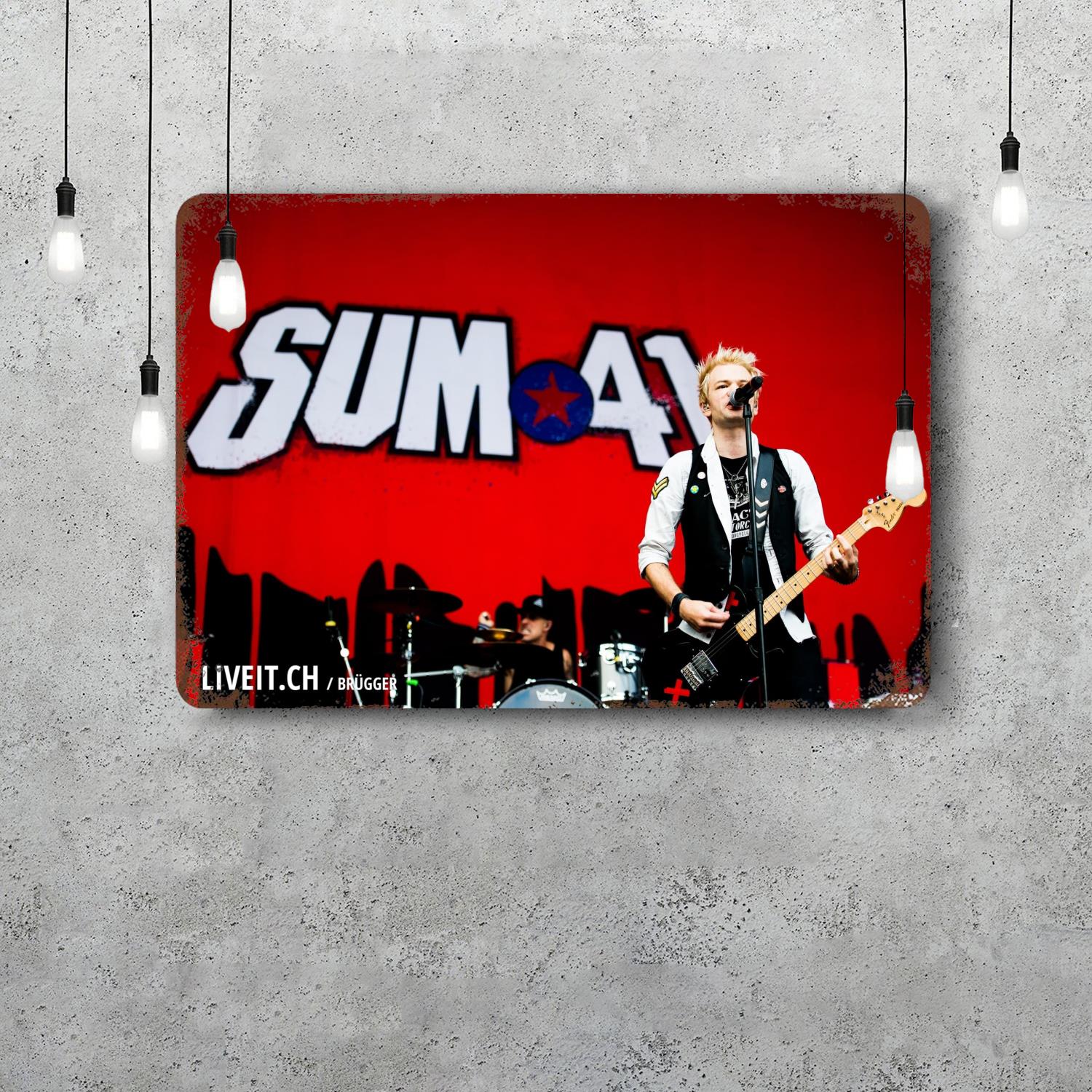 

sum 41 band Metal Signs wall decor Vintage Tin Signs Captain Metal Poster Decor for Bar Pub Club Wall Decoration 20x30cm（7.8x11.8inch）