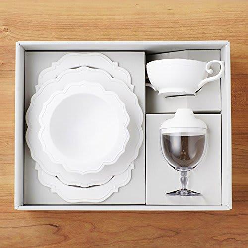 Reale Series - Full Set (5-Piece) Children's Dinnerware Set (White)