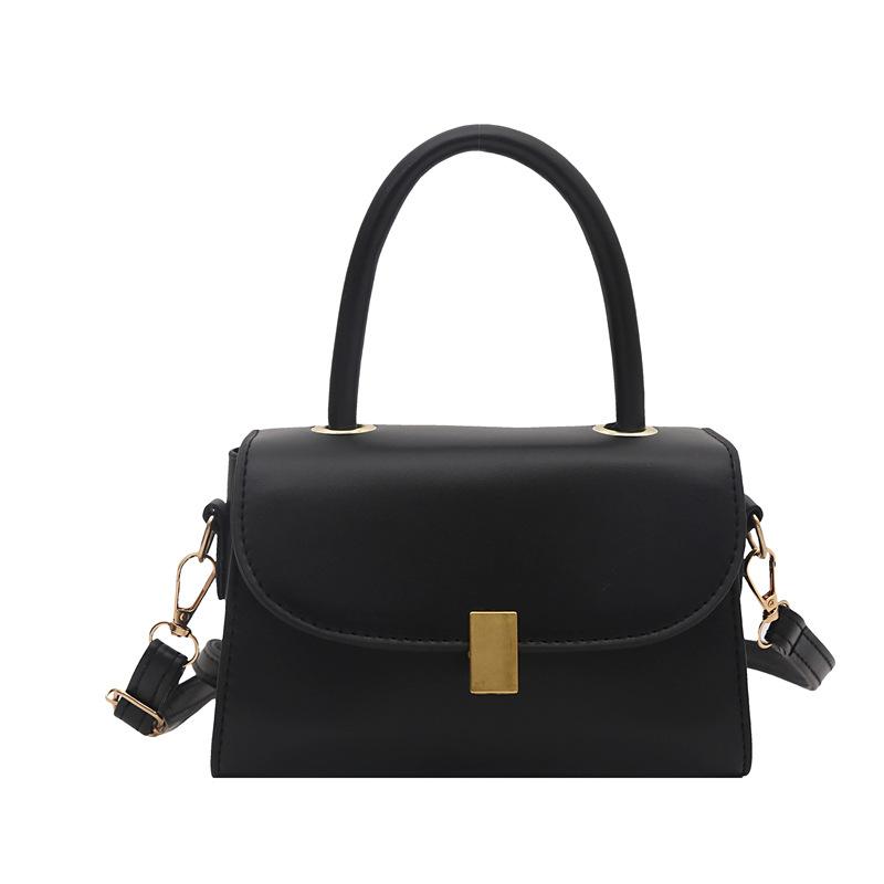 Retro Shoulder Small Bag Women's Bag Trendy Fashion PU Women's Handbag High Sense Messenger Small Square Bag