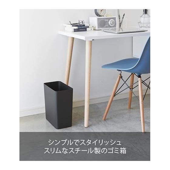 Yamazaki Jitsugyo Trash Can Tower Square Black 2916