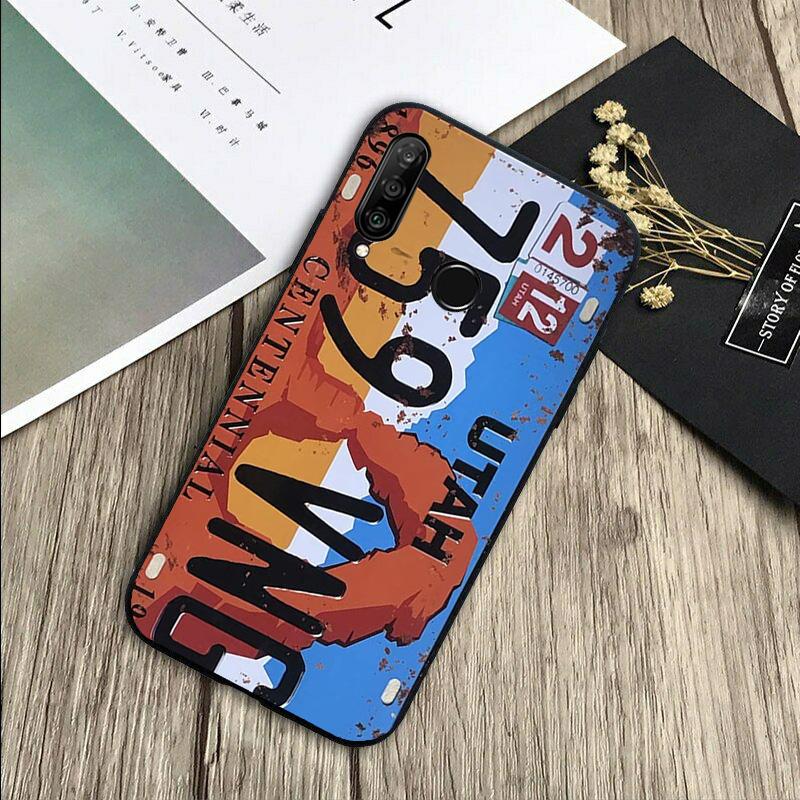 Retro Vintage License For Huawei Nova 5T 9 10 SE 7i 8i 11i 12i Y73 Y90 Y70 Y72 Y61 Y91 P60 Pro P40 P30 Lite Case