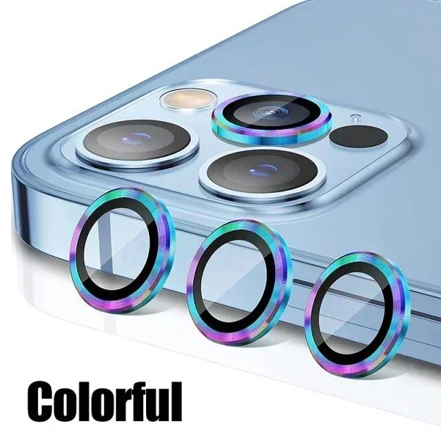 3Pcs Metal Lens Protector Glass for IPhone 16 13 12 11 14 15 Pro Max Mini Back Camera Lens Protection for IPhone 14 15 16 Plus 4