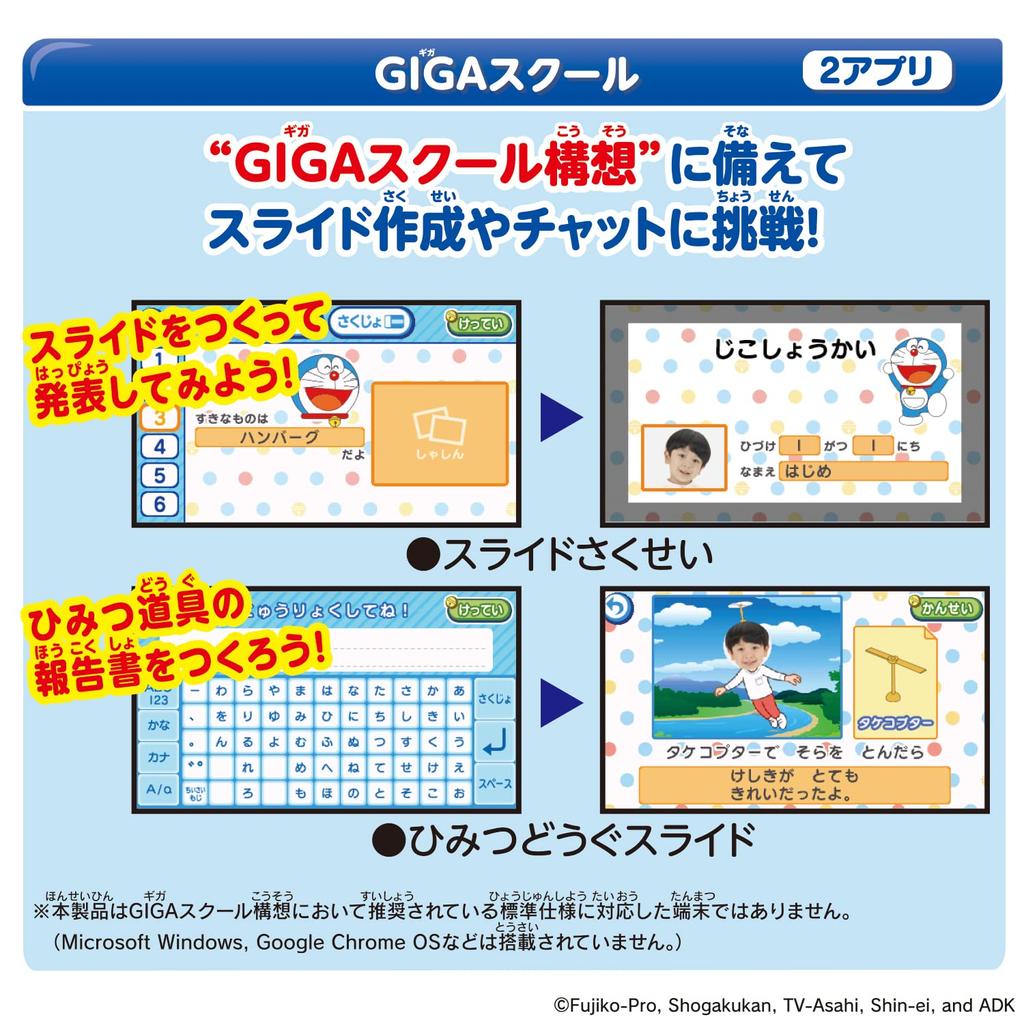 Camera Too! Programming Too! Doraemon GIGA Pad