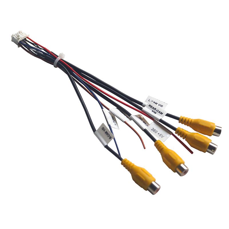 1 Pièce Accessoires DIY Pour Autoradio Android Avec Système de Caméra Panoramique 360 Intégré Adaptateur de Câble 12 Broches